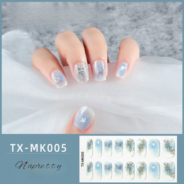 Bronzing butterfly no-bake nail sticker