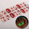 Halloween luminous semi-curable gel manicure sticker