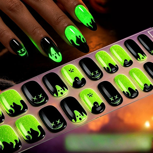 Luminous gel manicure sticker semi-cured nail sticker