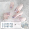 [No Lighting] Light Blue Embossed Cat's Eye Gel Nail Wrap
