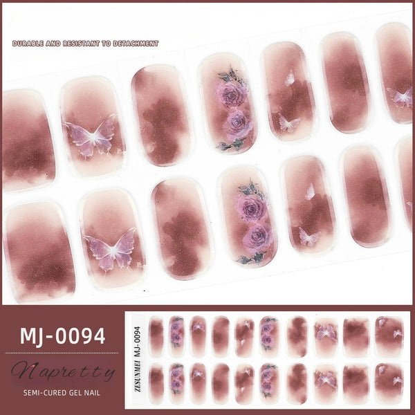 Pumpkin UV semi-cured gel manicure sticker
