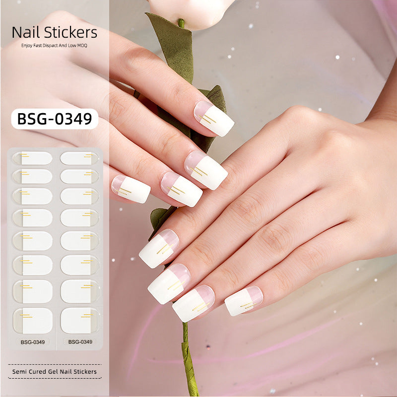 Semicured UV gel nail sticker kit BSG-0349