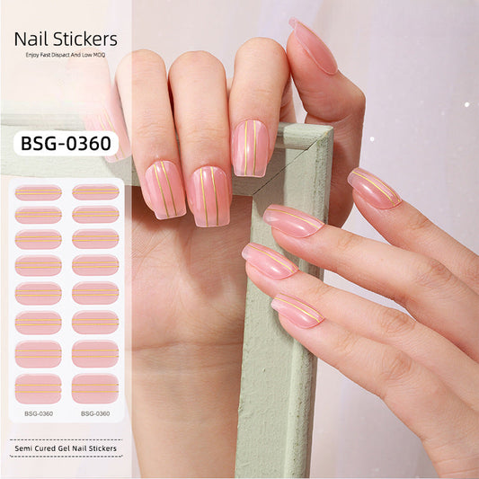 Semicured UV gel nail sticker kit BSG-0360