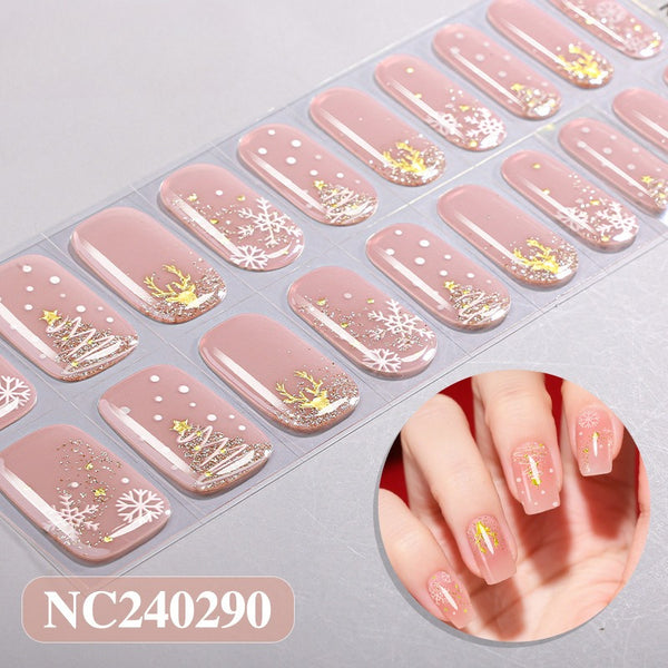 Christmas gel UV semi-cured nail sticker