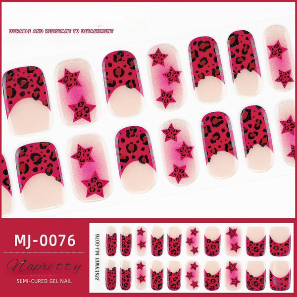 Pumpkin UV semi-cured gel manicure sticker