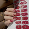 UV Gel Sticker Semi-cured Red Snowflake