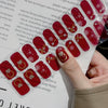 UV Gel Sticker Semi-cured Red Snowflake
