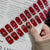 UV Gel Sticker Semi-cured Red Snowflake