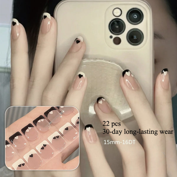 Semi-cured gel uv strips short nails 16DT
