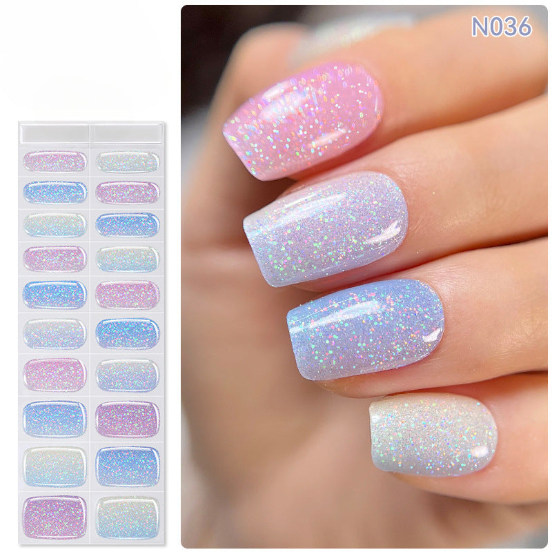 Semicured UV gel nail sticker kit