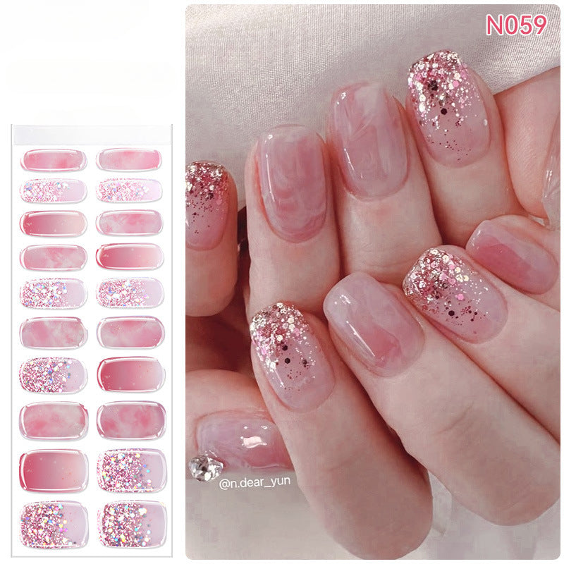 Semicured UV gel nail sticker kit N059