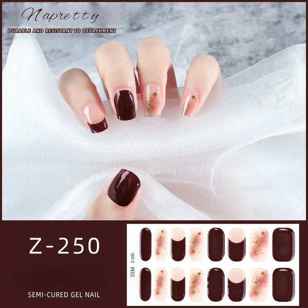 UV gel manicure sticker semi-curing
