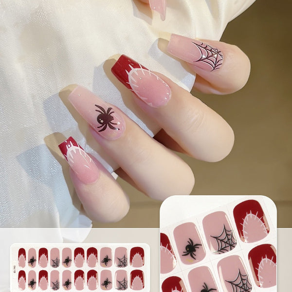 2026 New Christmas Gel Nail Sticker Lighting Harden Semi-Curing Nail Sticker