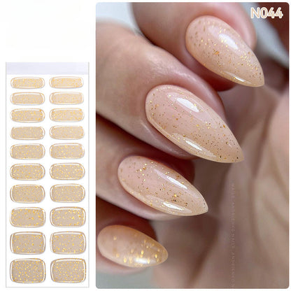 Semicured UV gel nail sticker kit N044