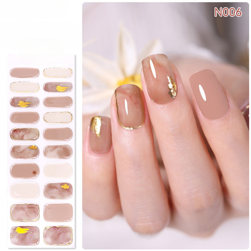 Semicured UV gel nail sticker kit