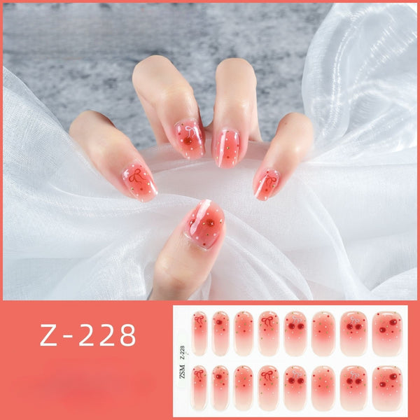 UV gel manicure sticker semi-curing