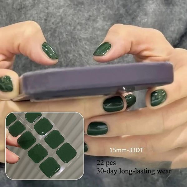 Semi-cured gel uv strips short nails