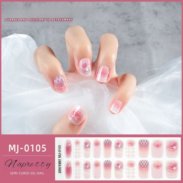 Pumpkin UV semi-cured gel manicure sticker