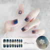 [No Lighting] Light Blue Embossed Cat's Eye Gel Nail Wrap