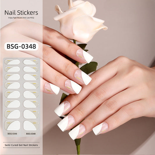 Semicured UV gel nail sticker kit BSG-0348