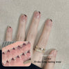 Semi-cured gel uv strips short nails