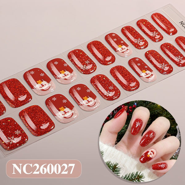 Christmas gel UV semi-cured nail sticker