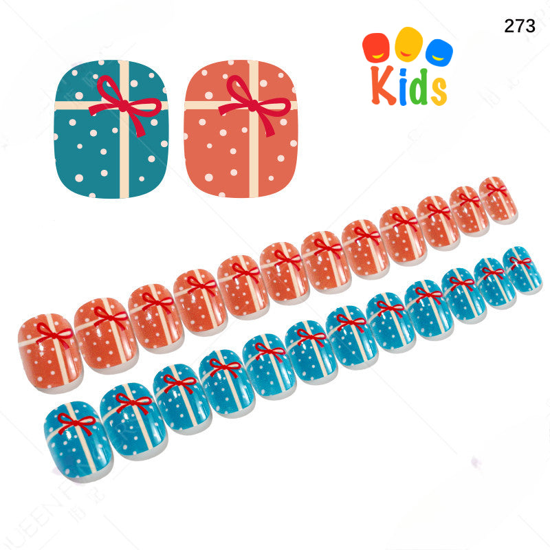 Mini press on nails for kids 24Pcs-12Size PNT-27