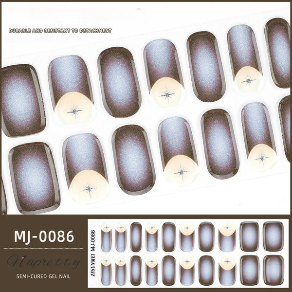 Pumpkin UV semi-cured gel manicure sticker
