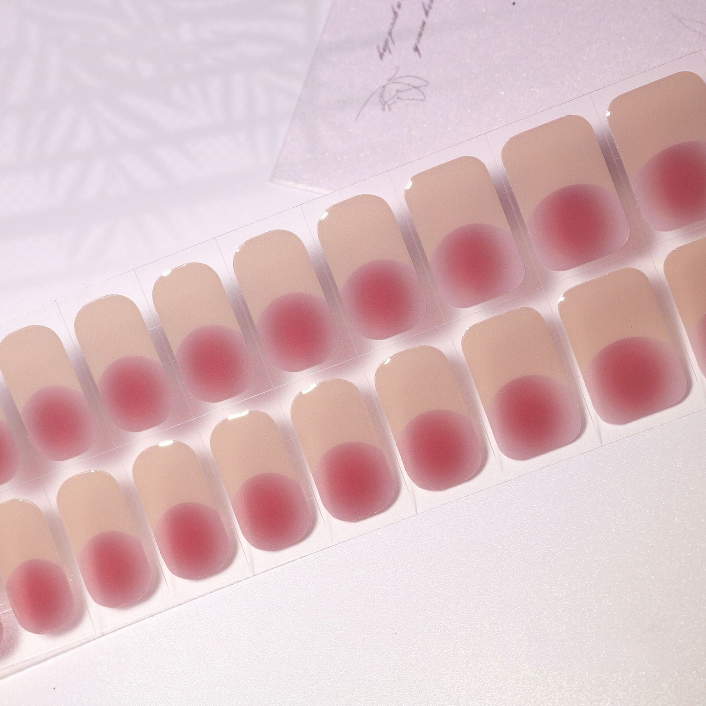 Semicured UV gel nail sticker kit ES-89 (blush)