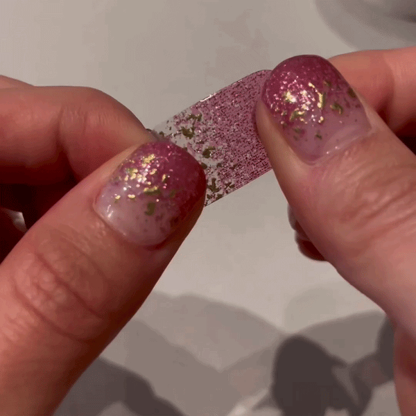 UV-free gel nail Red Glitter