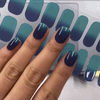 UV-free gel nail Blue Ombre