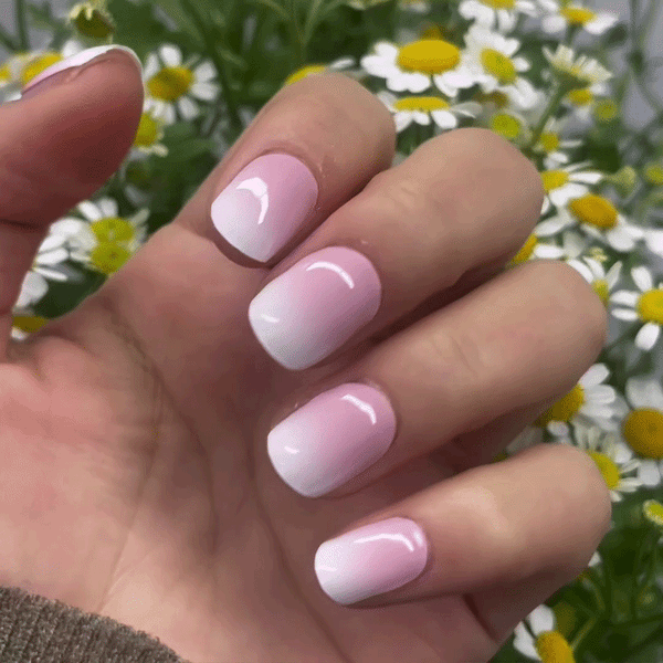UV-free gel nail Pink Ombre