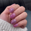 UV-free gel nail Purple Glitter