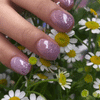 UV-free gel nail Purple Glitter