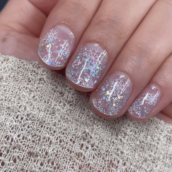 UV-Free Gel Nail Snowy