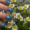 UV-free gel nail Blue Glitter