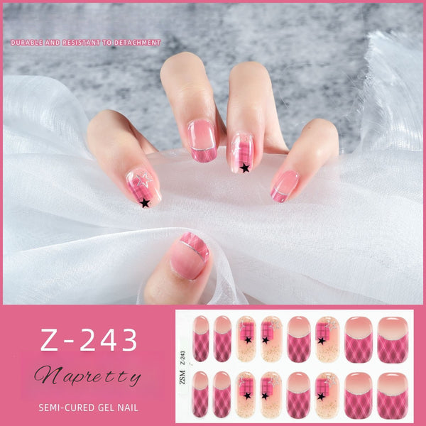 UV gel manicure sticker semi-curing