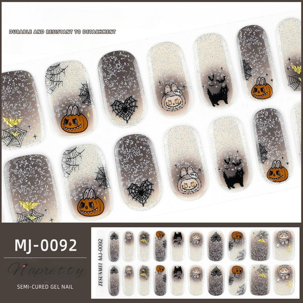 Pumpkin UV semi-cured gel manicure sticker