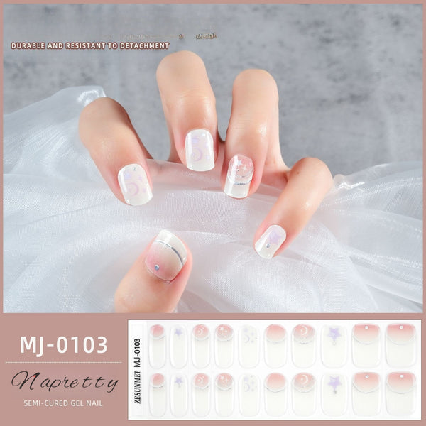 Pumpkin UV semi-cured gel manicure sticker