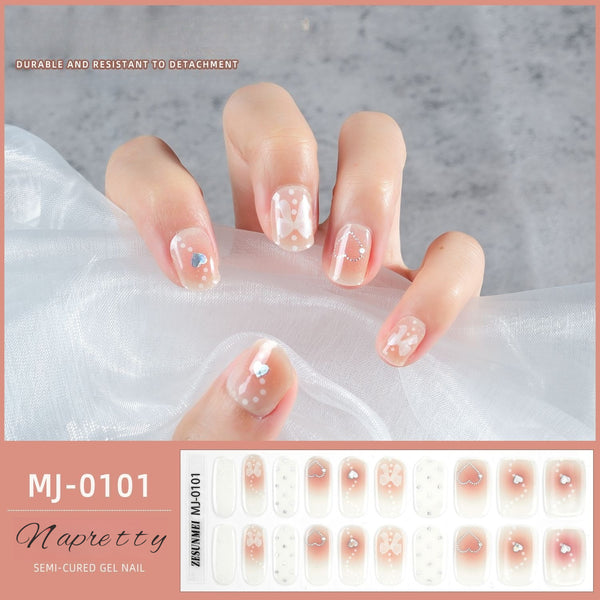Pumpkin UV semi-cured gel manicure sticker