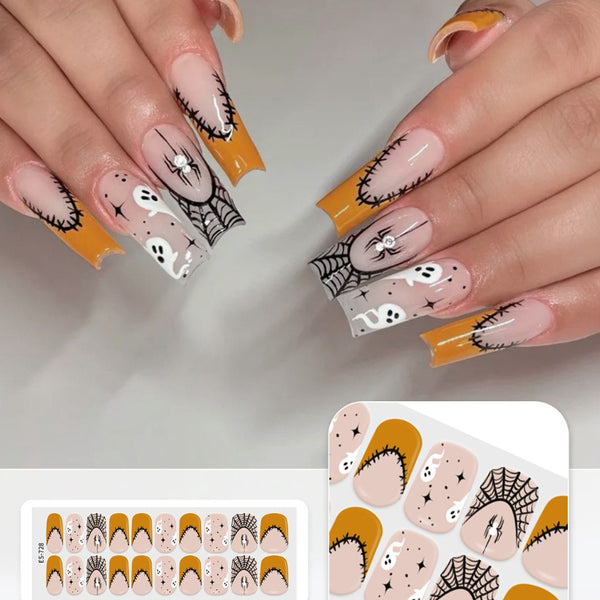 2026 New Christmas Gel Nail Sticker Lighting Harden Semi-Curing Nail Sticker