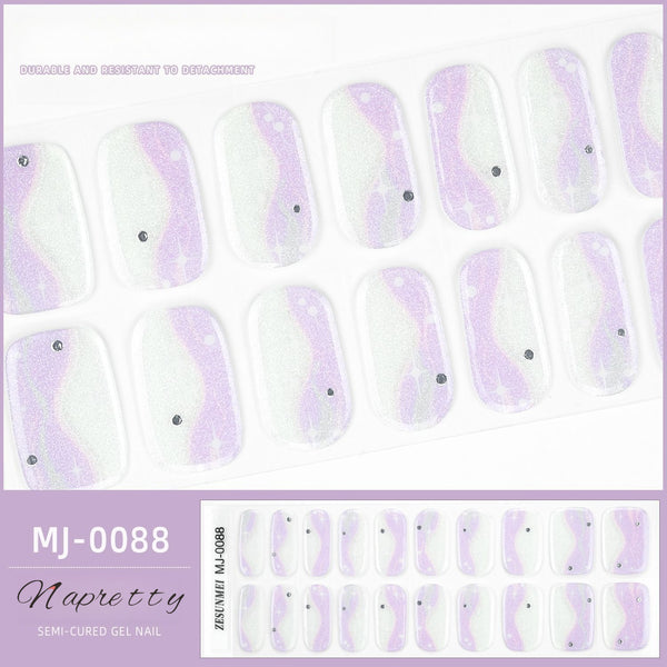 Pumpkin UV semi-cured gel manicure sticker