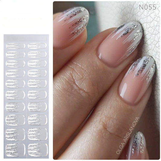 Semicured UV gel nail sticker kit N055