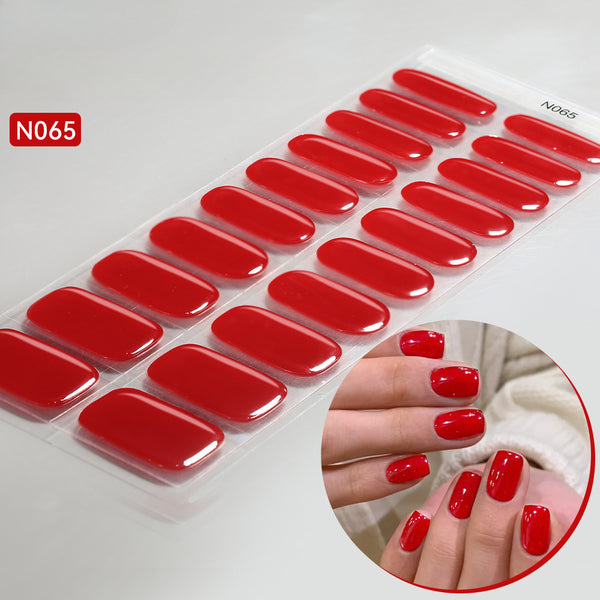 Semicured UV gel nail sticker kit