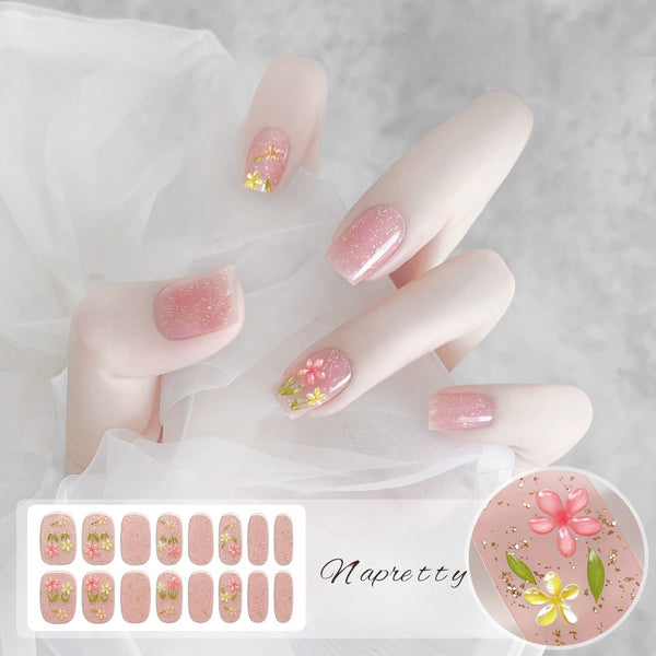 [No Lighting] Light Blue Embossed Cat's Eye Gel Nail Wrap