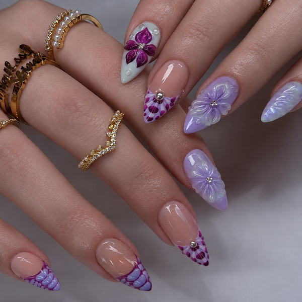 30 Pieces Purple Girl French