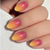 Semi-cured nail sticker Orange ombre