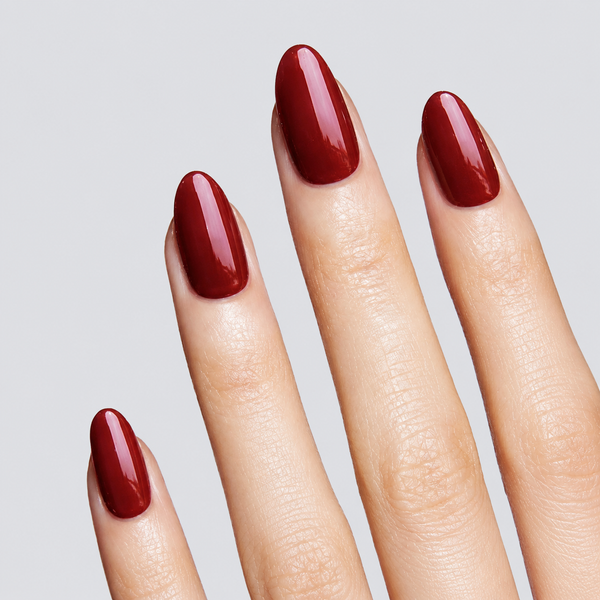 Semi Cured Gel Nail Strips Red Wood