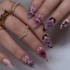 30 pieces of purple 3D flowers
