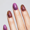 Halloween Purple Gold Spiderweb Glitter Gel Nail Stickers